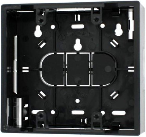 Leviton 42777-2EA Surface Mount Backbox, Dual Gang, Black, 1.89"