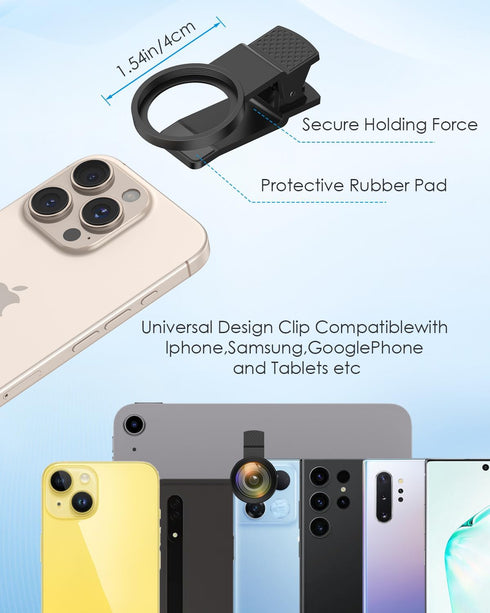 AMIR 2026 0.45X (140) 12.5X 2-in-1 15/14/13/12, Phone Camera Lens Kit, New Super Wide Angle Lens with Macro Lens