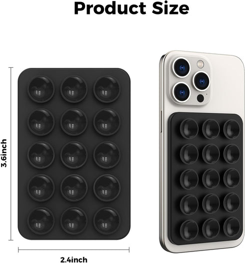 AHASTYLE Silicone Suction Phone Case Stand for iPhone 15/14/13/12 Series, Magnetic Suction Cup Mount for TikTok Videos