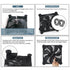 xiaoqijia 120mm 10 5V 12V IPX5 Dual Fan with Speed USB DC Waterproof Cooling Fan for Tablet TV Receiver Router DVR Xbox