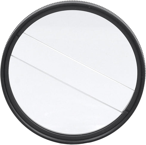 Yunseity 62mm Double Split Diopter Filter, Anti Oil Coating Layer Double Split Diopter Glass Lens Filter, Enhanced Blur