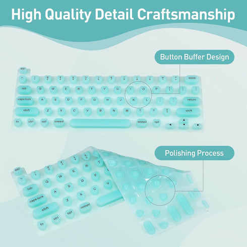TS-MAYKA 3D 13"/14"/15"/16" 2020-2024 Keyboard Cover for Long Nails, Keyboard Film for Nail Art Silicone Raised