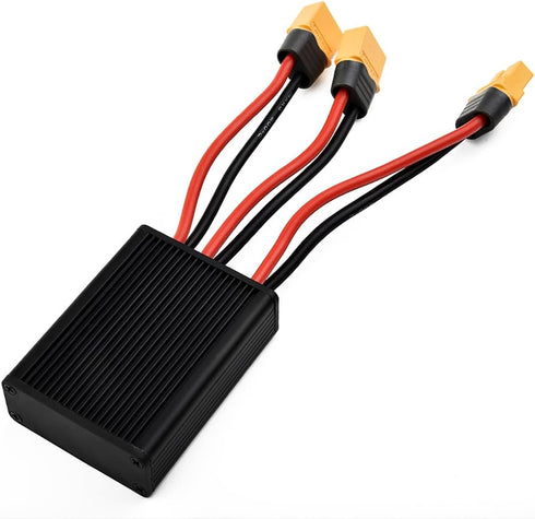Electric Bike Dual Battery Discharge Converter 30A 24-72VDC, Dual Battery Pack Switch Balancer with XT60 Plug for 500w