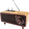 Retro Bluetooth Speaker, Vintage Radio with Natural Wood, 20W Dual Speakers Stereo, U Disk/TF Card/Aux Music Player,
