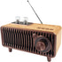 Retro Bluetooth Speaker, Vintage Radio with Natural Wood, 20W Dual Speakers Stereo, U Disk/TF Card/Aux Music Player,
