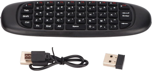 Air Mouse, 2.4GHz Keyboard with USB Receiver and Cable, Universal TV Remote for PC TV, Plug and Play