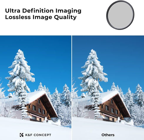 K&F Concept 52mm Circular Polarizer Filter, Super Slim High Definition CPL Lens Filter, 28 Multi-Layer Coated (Nano-X