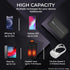 Vida IT Super Slim Power Bank Battery Pack for Heated Vest Jacket Coat Gloves 5V 2A 10000mAh DC Thin Portable Charger for Samsung Galaxy S21 S22 Cell Phone Tablet Rechargeable Power Pack USB-C Output
