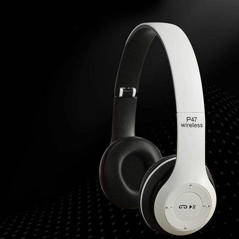 ASHATA Bluetooth Headphones Over Ear, Foldable Stereo Headset, Sports Headphone with Deep Bass Noise Reduction for Home