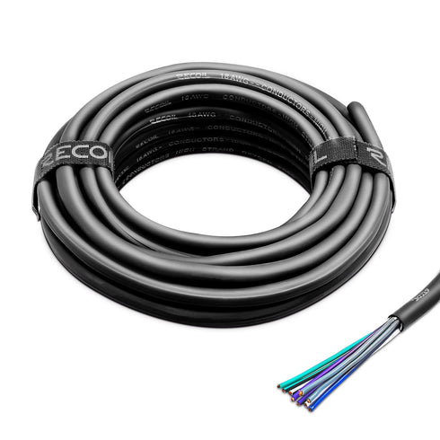 RECOIL 20-Feet 9-Conductor Speaker Cable, 18AWG CCA, Ultra-Flex and Easy Peel Jacket, 4-Channel Wire
