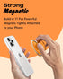 Svanove Magnetic Phone Grip Compatible with Magsafe, Mag Safe Translucent Clear Grip Collapsible Kickstand for iPhone