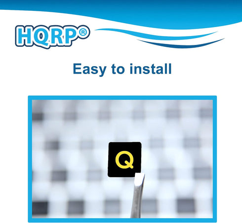 HQRP Yellow Lettering Keyboard Stickers for All Devices