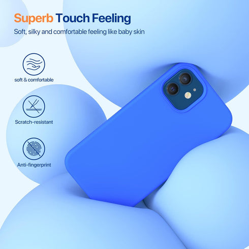 Miracase Compatible with iPhone 12 Case and iPhone 12 Pro - Liquid Silicone Gel Rubber Full Body Protection Phone Case