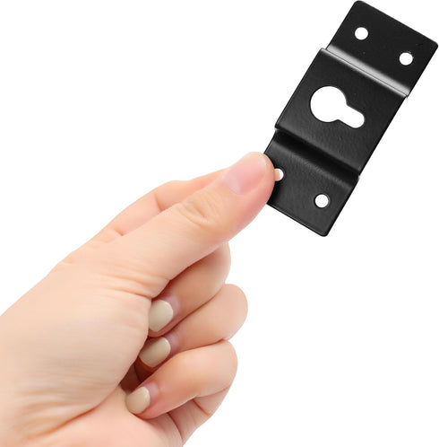 uxcell 5 Pcs Wall-Mounted Speaker Hanging Brackets, 7cm Long Iron Hanger Plate Accessories for Surround Sound Box Audio