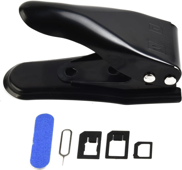 Jurtmy SIM Card Cutter Tool, 5-in-1 Multifunction Dual SIM Card Trimmer for Standard,