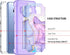 Miqala for Galaxy S8 Case, Glow in The Dark Three Layer Heavy Duty Shockproof Protective Case (Light Purple)