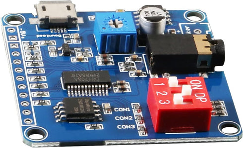 AITIAO 2Pcs MP3 5W 64MBit Voice Playback Module Board Player Music Voice Board, Flash Serial Control SD/TF Card