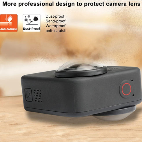 2 Pcs FitStill Lens Cover Kit for Go Pro MAX Action Camera, Sticky Lens Guards, Waterproof Transparent Lens Protector