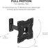 Kortek 1050 Inch 9 Inch 75x75 200x200, 66 Lbs Full Motion TV Wall Mount for Tvs, Articulating Tilt Swivel Mount