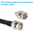 XRDS -RF BNC Compression Connector for RG6 Coaxial Cable, BNC Male Connectors for CCTV