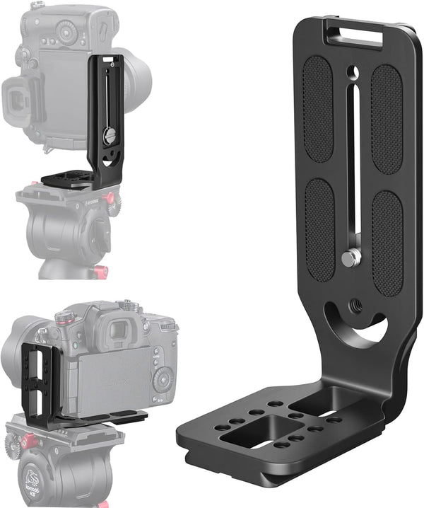 DSLR Camera L Bracket, Vertical Horizontal Switching Tripod Quick Release Plate for Canon, Nikon, Sony, DJI Osmo, Zhiyun