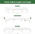 Dual Monitor Stand Riser with Drawer & Metal Leg, Large White Computer Monitor Riser with Storage for 2 Monitors