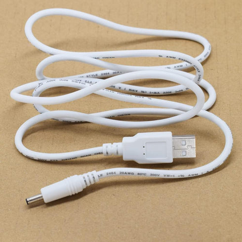 2PCS USB to 5V DC Power Cable, 4FT/1.2M USB to 3.5 x 1.35mm Plug for Charging Fans and Speakers