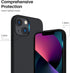 ORNARTO Compatible with iPhone 13 Mini Case, Slim Liquid Silicone 3 Layers Full Covered Soft Gel Rubber 5.4 inch