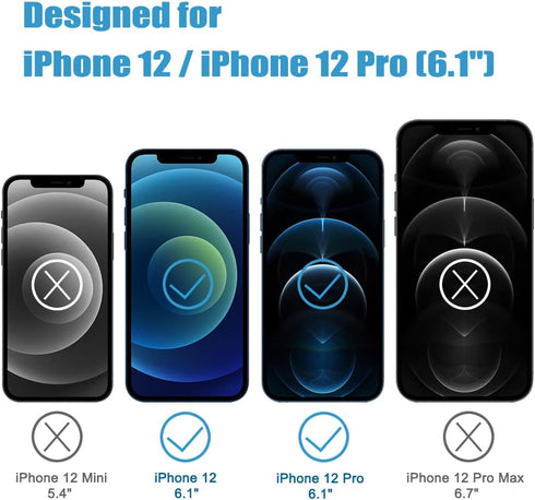 2 Pack Matte Privacy Screen Protector for iPhone 12 and 12 Pro 6.1" - 9H Super Hardness, Anti-Fingerprint