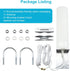 Boobrie 4G 10dBi-12dBi 698-2700MHz 16.4Ft 4G LTE Antenna High Gain Outdoor Antenna OmniDirectional Dual SMA Male