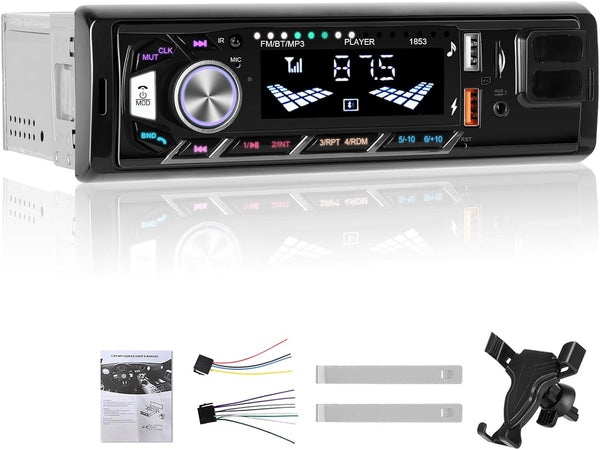 ePathChina Car Radio Stereo Receiver, Bluetooth Audio Single DIN MP3 Player, Support Handsfree,