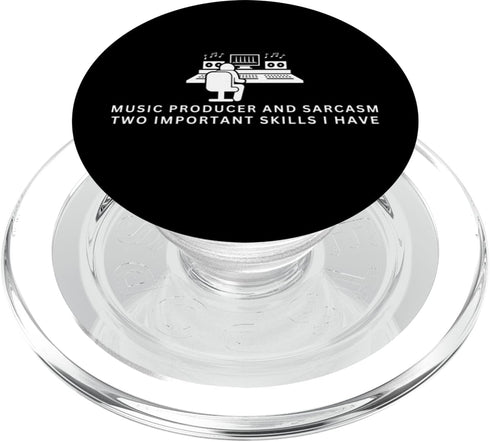 Music Producer Gifts For Men Music Producer and Sarcasm DJ Funny Audio Engineer PopSockets PopGrip for MagSafe