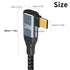 Duttek Right Angle USBC Charging Cord 6.6FT/2M, 240W USB C Cable Fast Charger Cable, 90 Degree USB Type C Male to Male Nylon Braiding Cable Support Fast Charging for Laptops, Samsung, MacBook