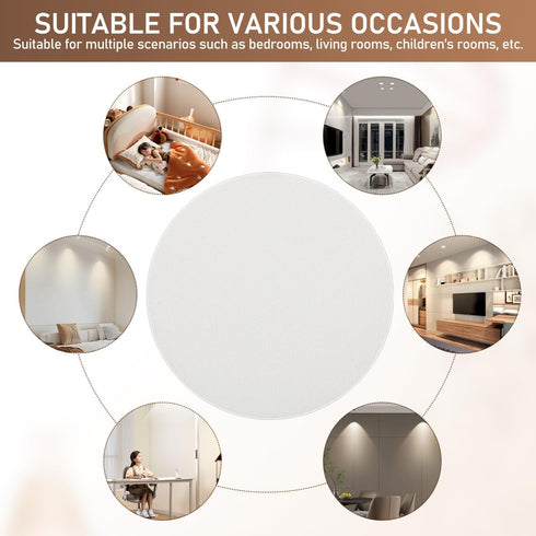 2pcs 7 Inch BESPORTBLE Lamp Shade Diffuser Round Recessed Light Cover for Ceiling Lamps Anti Glare Softener for Nursery