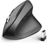 iClever Ergonomic Mouse - WM101 Wireless Vertical Mouse with 6 Buttons and Adjustable DPI for Laptop, Computer, Gray