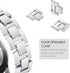 Surace Compatible Galaxy Watch 7 Band, Women Bracelet for Galaxy Watch 7/FE/6/5/4 40mm 44mm, Silver Link with Black