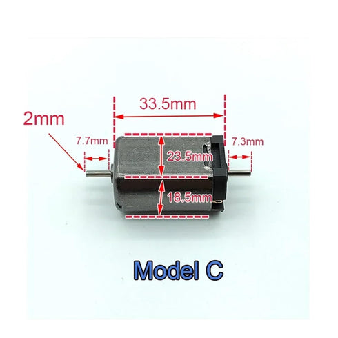 ILQMEHV 1pc 5 DC12-24V 10000-20000RPM Pole Rotor Dual Shaft Motor High Speed Strong Magnetic Big Motor RC Toy Railway