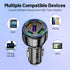 75W Ultra-Fast Car Charger, 30W/QC3.0/Type C 5-Port Smart Shunt Car Adapter Compatible with iPhone 14 Pro MAX/13