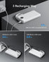 VRURC Portable Charger Fast Charging, 22.5W 10000mAh Power Bank, USB C Built-in Cable, LED Display Slim Charging Bank,