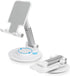 YXLILI Adjustable Foldable Phone Stand, 360° Rotating Cell Phone Holder for Desk, Compatible with iPhone 14/13/12/11
