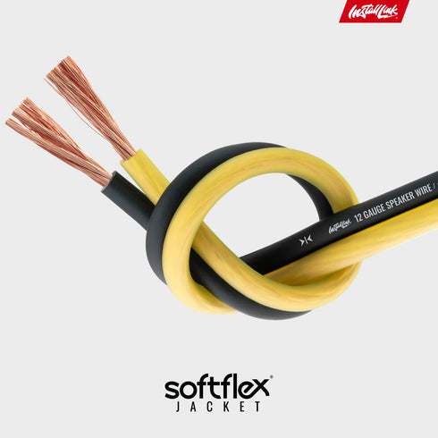 Install Link 12 AWG Speaker Wire Cable (100 Feet) for Stereo, Car or Home Theater, CCA