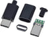 20Set USB 3.1 Type C Male Connector 24 Pin Welding Data Line Interface 24P PCB Board Support Module(10Set Black + 10Set White)