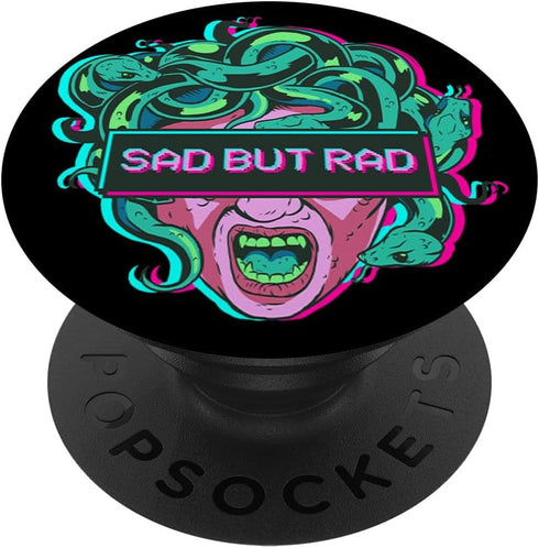 Sad But Rad Medusa Statue - Vaporwave Aesthetic Egirl Eboy PopSockets Standard PopGrip
