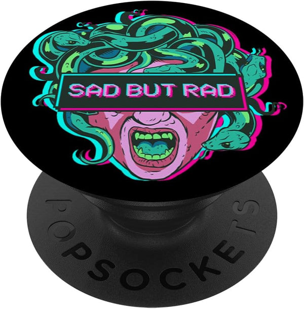 Sad But Rad Medusa Statue - Vaporwave Aesthetic Egirl Eboy PopSockets Standard PopGrip