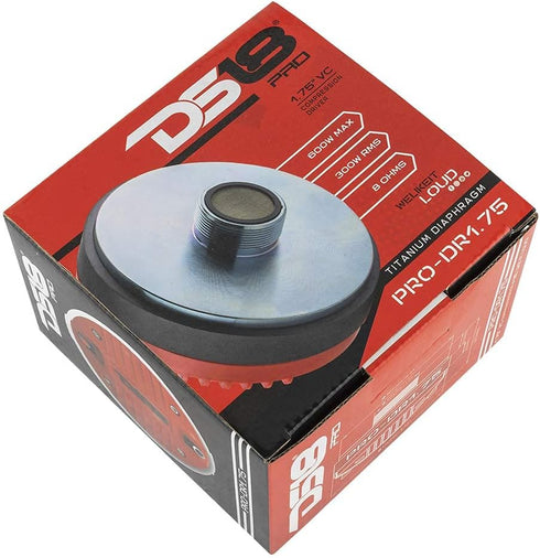 DS18 PRO-DR1.75 1" Twist On Throat Compression Driver, 600 Watts Max Power, Set of 1 Tweeter
