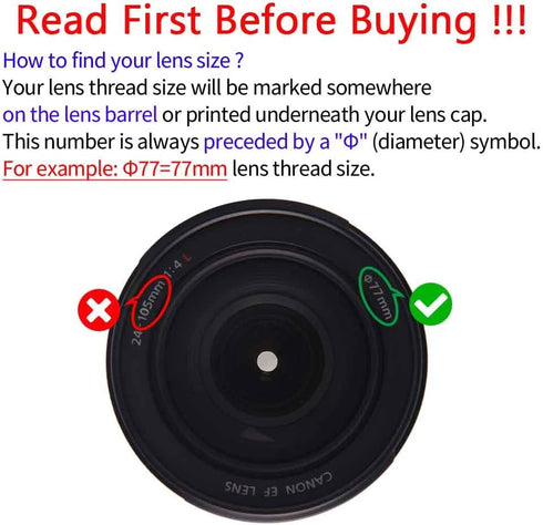 77mm Lens Cap for Canon RF 24-105mm F/4L Lens for Canon EOS R/EOS RP with Keeper,ULBTER Center Pinch Lens Cap & Lens Cover Strap Keeper Leash -2 Pack