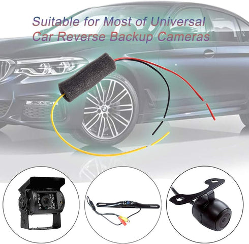Car Backup Camera Filter - Universal 12V DC Power Rectifier for Reverse Camera Anti-Interference, Compatible with BMW