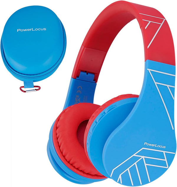 PowerLocus Bluetooth Headphones for Kids, Wireless Over Ear Headset with Microphone and 85DB Volume Limit