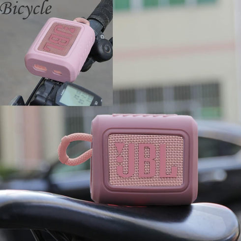 Hermitshell Silicone Carrying Case for JBL Go 3 / JBL Go 4 Portable Bluetooth Speaker, Replacement (Pink 2)