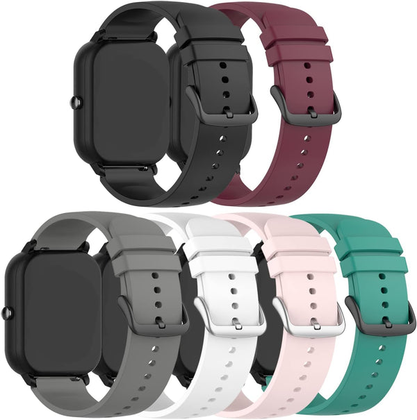 Colourful Silicone Bands Compatible for LTPDE T19, Quick Release Strap Arm Bands for LTPDE Smart Watch, Soft and Durable